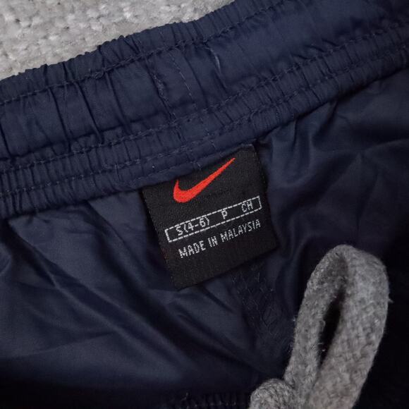 VTG 90s Nike Jogger Youth Small Navy Blue Elastic Drawstring Track Pants - Picture 3 of 10